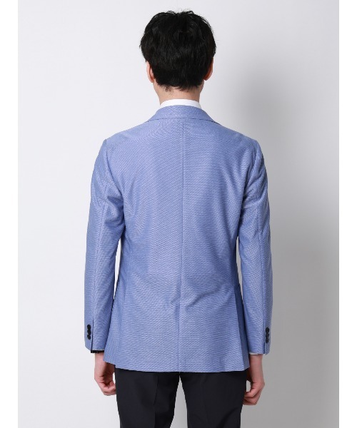 SUIT SQUARE(スーツスクエア)の「涼しい最高ニットジャケット/ウォッシャブル/ストレッチ/メッシュジャージー/織柄/CH28(テーラードジャケット・メンズ・ブルー/ベージュ/ネイビー・S/WIDE L/WIDE M/LL/L/M/SS/WIDE LL)」の18枚目の写真