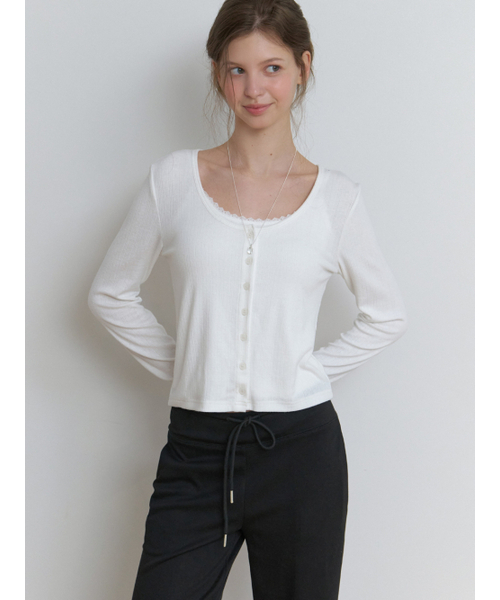 RE_L（リエル）の「Linn cardigan set_2piece (ivory)（カーディガン/ボレロ・レディース・その他・FREE）」の5枚目の写真