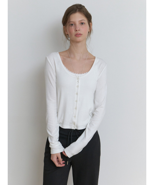 RE_L（リエル）の「Linn cardigan set_2piece (ivory)（カーディガン/ボレロ・レディース・その他・FREE）」の6枚目の写真