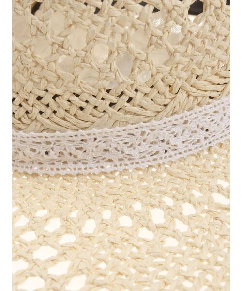 merry jenny（メリージェニー）の「ハートレースストローハット（ハット・レディース・ブラック/アイボリー・FREE）」の8枚目の写真