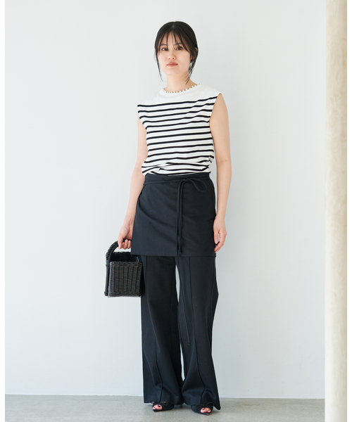 IENA(イエナ)の「CURRENTAGE/カレンテージラップパンツ A2561UP 403(スラックス・レディース・ブラック/ブラック系その他・FREE)」の3枚目の写真