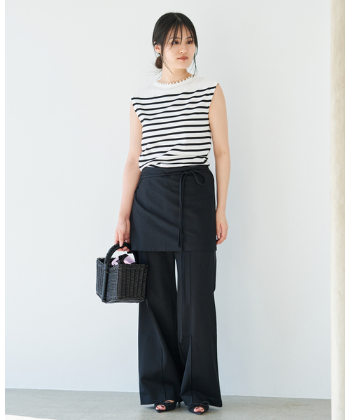 IENA(イエナ)の「CURRENTAGE/カレンテージラップパンツ A2561UP 403(スラックス・レディース・ブラック/ブラック系その他・FREE)」の8枚目の写真