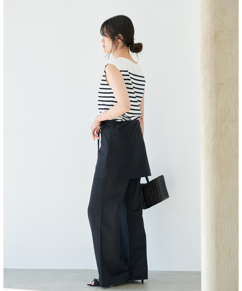 IENA(イエナ)の「CURRENTAGE/カレンテージラップパンツ A2561UP 403(スラックス・レディース・ブラック/ブラック系その他・FREE)」の9枚目の写真