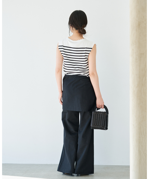 IENA(イエナ)の「CURRENTAGE/カレンテージラップパンツ A2561UP 403(スラックス・レディース・ブラック/ブラック系その他・FREE)」の10枚目の写真