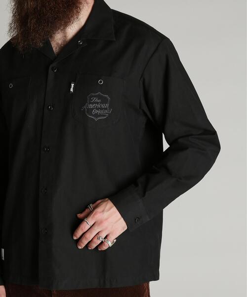 Schott(ショット)の「Schott/ショット/NC WORK SHIRT/ナイロン コットン ワーク シャツ(シャツ/ブラウス・メンズ・ネイビー/ブラック/ベージュ・L/M/2XL/XL)」の8枚目の写真