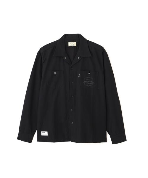Schott(ショット)の「Schott/ショット/NC WORK SHIRT/ナイロン コットン ワーク シャツ(シャツ/ブラウス・メンズ・ネイビー/ブラック/ベージュ・L/M/2XL/XL)」の12枚目の写真