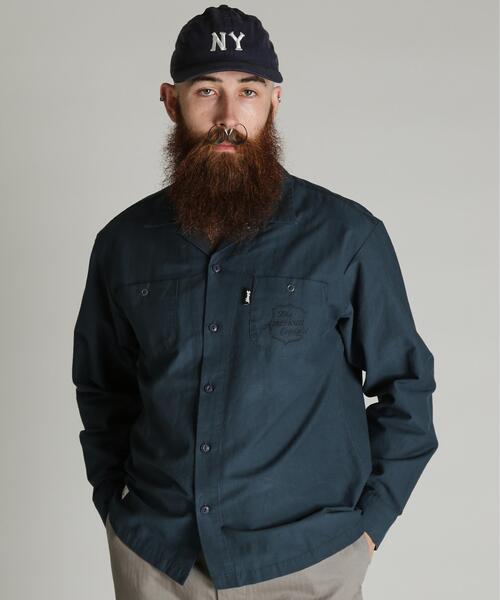 Schott(ショット)の「Schott/ショット/NC WORK SHIRT/ナイロン コットン ワーク シャツ(シャツ/ブラウス・メンズ・ネイビー/ブラック/ベージュ・L/M/2XL/XL)」の19枚目の写真