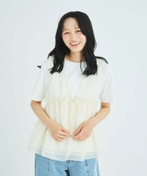 Liora by archives | Tシャツ×シアートップスセット(Tシャツ/カットソー)