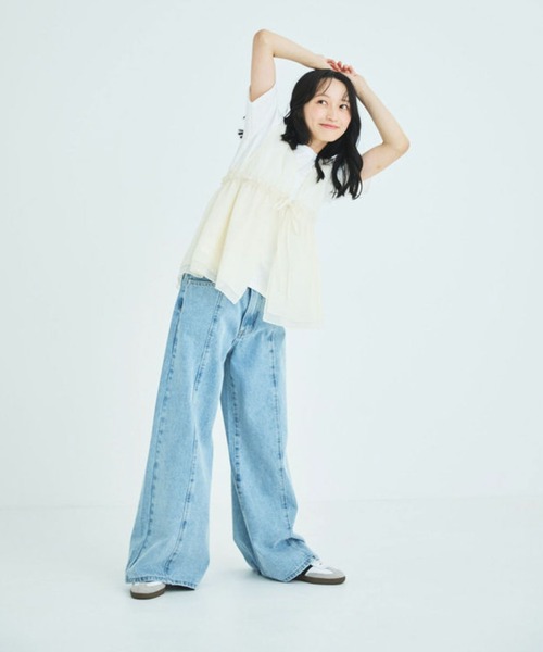 Liora by archives(リオラバイアルシーヴ)の「Tシャツ×シアートップスセット(Tシャツ/カットソー・レディース・ブラック/アイボリー/ベージュ・MEDIUM/LARGE)」の22枚目の写真