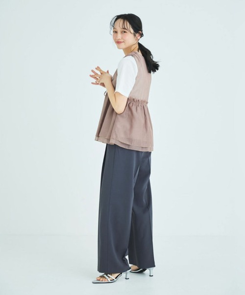 Liora by archives(リオラバイアルシーヴ)の「Tシャツ×シアートップスセット(Tシャツ/カットソー・レディース・ブラック/アイボリー/ベージュ・MEDIUM/LARGE)」の16枚目の写真