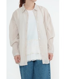 ふわ軽コットンシアー長袖シャツ