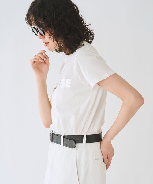 THE PAUSE（ザ ポーズ）の「＜WEB限定＞【THE PAUSE】THE PAUSEメタリックTシャツ（Tシャツ/カットソー・レディース・チャコールグレー/オフホワイト・FREE）」の5枚目の写真