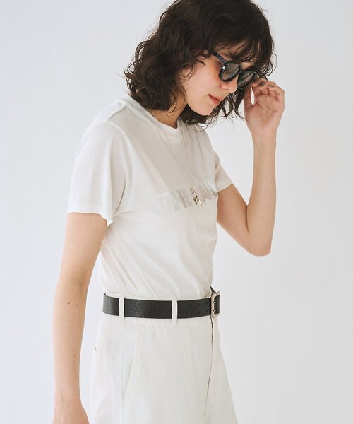 THE PAUSE（ザ ポーズ）の「＜WEB限定＞【THE PAUSE】THE PAUSEメタリックTシャツ（Tシャツ/カットソー・レディース・チャコールグレー/オフホワイト・FREE）」の9枚目の写真