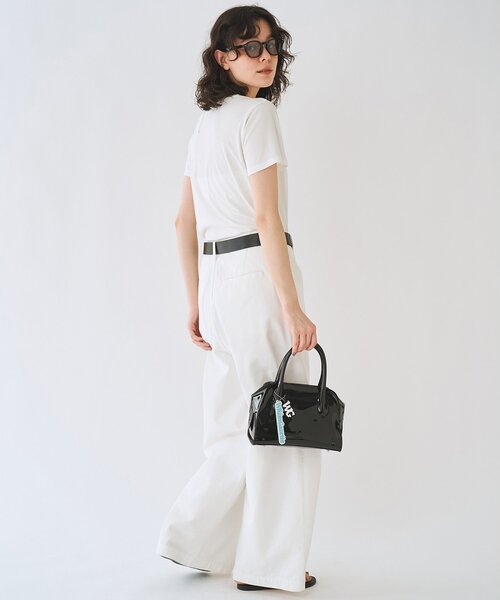 THE PAUSE（ザ ポーズ）の「＜WEB限定＞【THE PAUSE】THE PAUSEメタリックTシャツ（Tシャツ/カットソー・レディース・チャコールグレー/オフホワイト・FREE）」の8枚目の写真