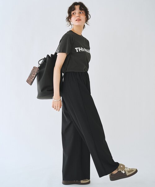 THE PAUSE（ザ ポーズ）の「＜WEB限定＞【THE PAUSE】THE PAUSEメタリックTシャツ（Tシャツ/カットソー・レディース・チャコールグレー/オフホワイト・FREE）」の18枚目の写真