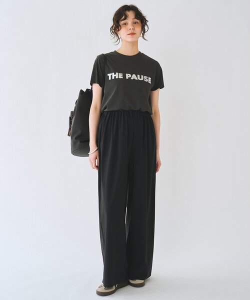 THE PAUSE（ザ ポーズ）の「＜WEB限定＞【THE PAUSE】THE PAUSEメタリックTシャツ（Tシャツ/カットソー・レディース・チャコールグレー/オフホワイト・FREE）」の13枚目の写真