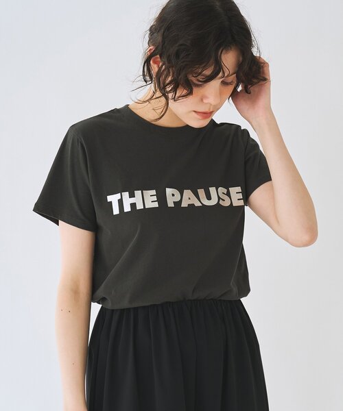 THE PAUSE（ザ ポーズ）の「＜WEB限定＞【THE PAUSE】THE PAUSEメタリックTシャツ（Tシャツ/カットソー・レディース・チャコールグレー/オフホワイト・FREE）」の20枚目の写真