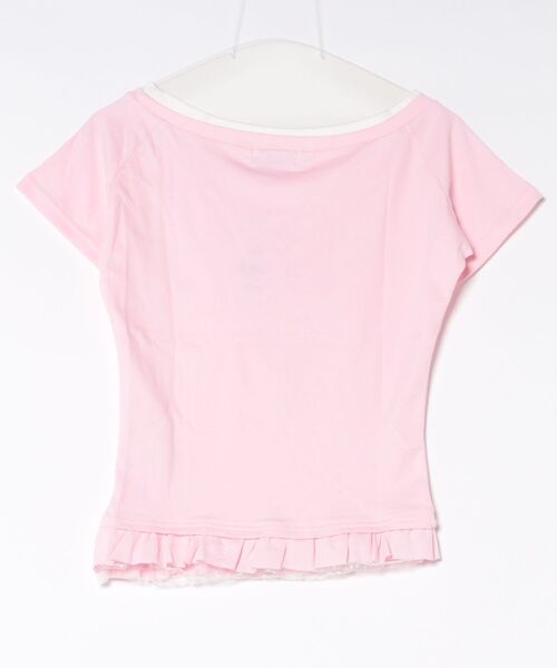 HOOK(フック)の「HOOK for girls 立体フリル裾レース半袖トップス (SS)(Tシャツ/カットソー・レディース・ピンク・FREE)」の13枚目の写真