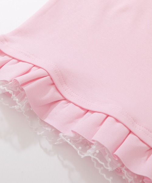 HOOK(フック)の「HOOK for girls 立体フリル裾レース半袖トップス (SS)(Tシャツ/カットソー・レディース・ピンク・FREE)」の6枚目の写真