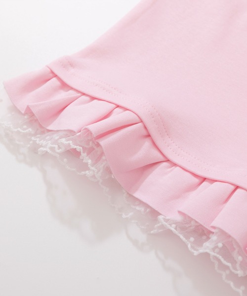 HOOK(フック)の「HOOK for girls 立体フリル裾レース半袖トップス (SS)(Tシャツ/カットソー・レディース・ピンク・FREE)」の7枚目の写真