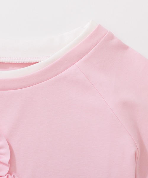 HOOK(フック)の「HOOK for girls 立体フリル裾レース半袖トップス (SS)(Tシャツ/カットソー・レディース・ピンク・FREE)」の8枚目の写真