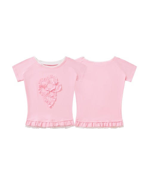 HOOK(フック)の「HOOK for girls 立体フリル裾レース半袖トップス (SS)(Tシャツ/カットソー・レディース・ピンク・FREE)」の22枚目の写真
