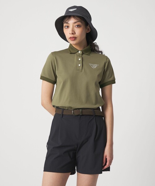 UNITED ARROWS GOLF(ユナイテッドアローズゴルフ)の「ウィメンズ メッシュ ポロシャツ ストレッチ(ビジネスシャツ・レディース・オリーブ/グレー系・S/M/L)」の3枚目の写真
