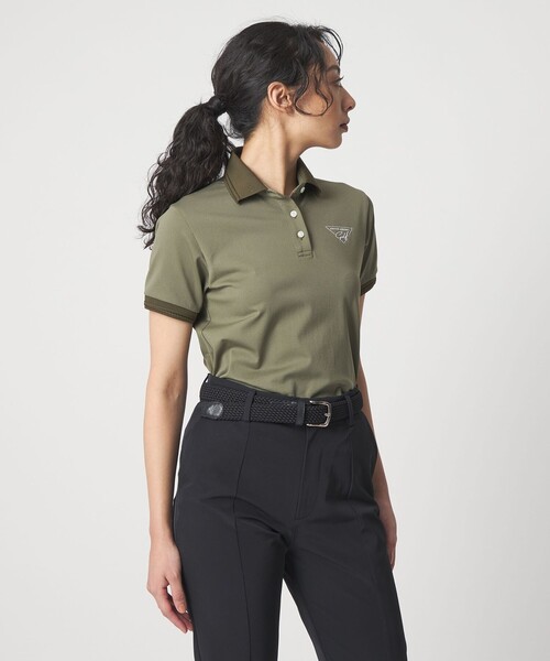 UNITED ARROWS GOLF(ユナイテッドアローズゴルフ)の「ウィメンズ メッシュ ポロシャツ ストレッチ(ビジネスシャツ・レディース・オリーブ/グレー系・S/M/L)」の7枚目の写真