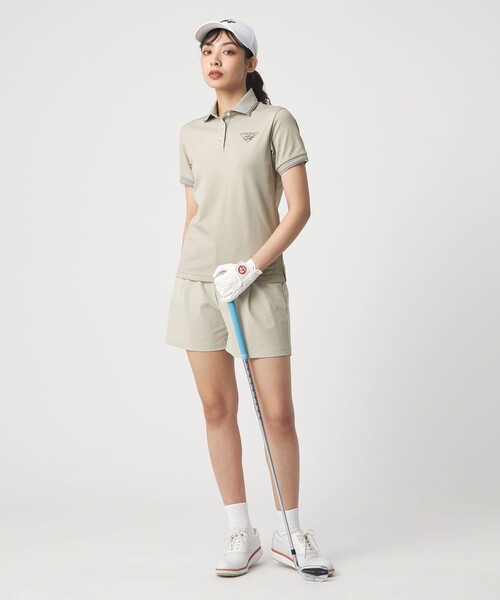UNITED ARROWS GOLF(ユナイテッドアローズゴルフ)の「ウィメンズ メッシュ ポロシャツ ストレッチ(ビジネスシャツ・レディース・オリーブ/グレー系・S/M/L)」の8枚目の写真