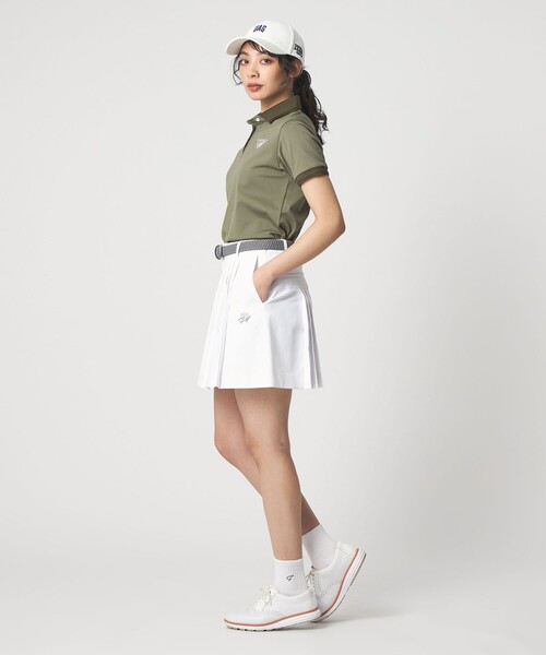UNITED ARROWS GOLF(ユナイテッドアローズゴルフ)の「ウィメンズ メッシュ ポロシャツ ストレッチ(ビジネスシャツ・レディース・オリーブ/グレー系・S/M/L)」の14枚目の写真