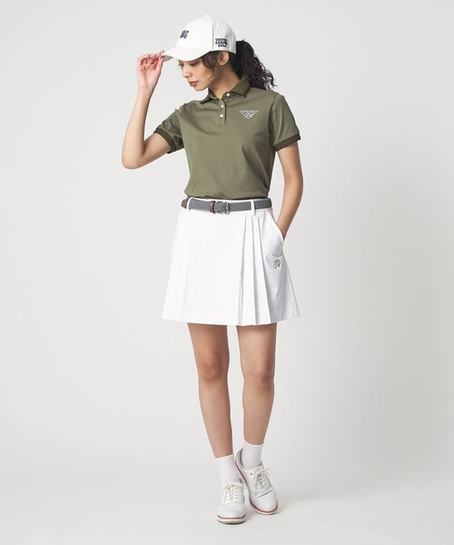 UNITED ARROWS GOLF(ユナイテッドアローズゴルフ)の「ウィメンズ メッシュ ポロシャツ ストレッチ(ビジネスシャツ・レディース・オリーブ/グレー系・S/M/L)」の16枚目の写真
