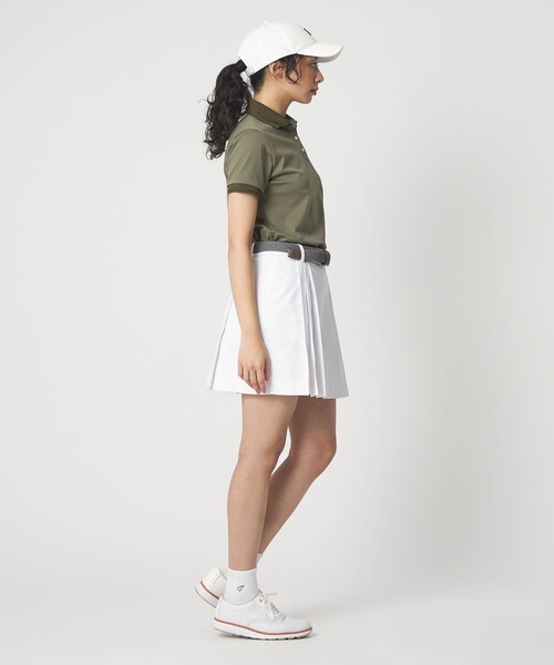 UNITED ARROWS GOLF(ユナイテッドアローズゴルフ)の「ウィメンズ メッシュ ポロシャツ ストレッチ(ビジネスシャツ・レディース・オリーブ/グレー系・S/M/L)」の17枚目の写真