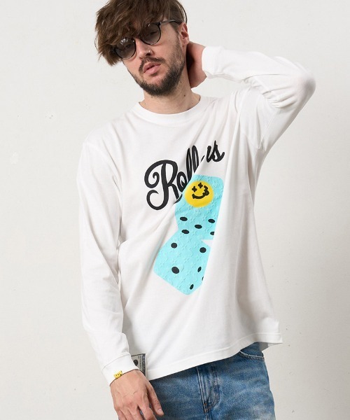 STUD MUFFIN(スタッドマフィン)の「mlt5690- 5.6ozコットン天竺 ROLLERSフォームプリントLS Tシャツ(624-02904)(Tシャツ/カットソー・メンズ・ブラック/アッシュ/チャコールグレー/ホワイト・2/3/4)」の2枚目の写真
