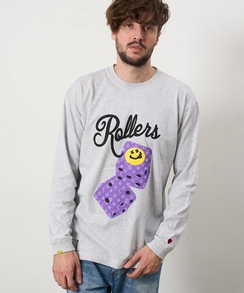 STUD MUFFIN(スタッドマフィン)の「mlt5690- 5.6ozコットン天竺 ROLLERSフォームプリントLS Tシャツ(624-02904)(Tシャツ/カットソー・メンズ・ブラック/アッシュ/チャコールグレー/ホワイト・2/3/4)」の4枚目の写真