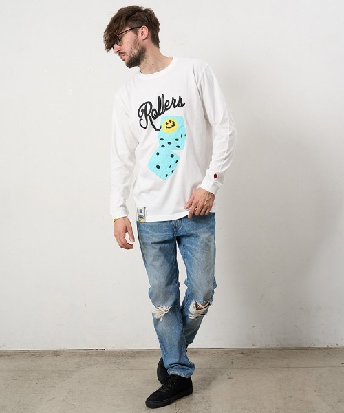 STUD MUFFIN(スタッドマフィン)の「mlt5690- 5.6ozコットン天竺 ROLLERSフォームプリントLS Tシャツ(624-02904)(Tシャツ/カットソー・メンズ・ブラック/アッシュ/チャコールグレー/ホワイト・2/3/4)」の19枚目の写真