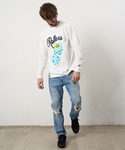 STUD MUFFIN(スタッドマフィン)の「mlt5690- 5.6ozコットン天竺 ROLLERSフォームプリントLS Tシャツ(624-02904)(Tシャツ/カットソー・メンズ・ブラック/アッシュ/チャコールグレー/ホワイト・2/3/4)」の20枚目の写真