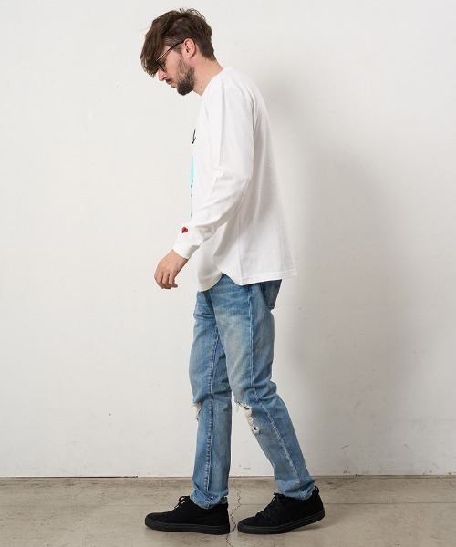 STUD MUFFIN(スタッドマフィン)の「mlt5690- 5.6ozコットン天竺 ROLLERSフォームプリントLS Tシャツ(624-02904)(Tシャツ/カットソー・メンズ・ブラック/アッシュ/チャコールグレー/ホワイト・2/3/4)」の11枚目の写真