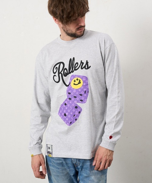 STUD MUFFIN(スタッドマフィン)の「mlt5690- 5.6ozコットン天竺 ROLLERSフォームプリントLS Tシャツ(624-02904)(Tシャツ/カットソー・メンズ・ブラック/アッシュ/チャコールグレー/ホワイト・2/3/4)」の13枚目の写真