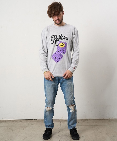 STUD MUFFIN(スタッドマフィン)の「mlt5690- 5.6ozコットン天竺 ROLLERSフォームプリントLS Tシャツ(624-02904)(Tシャツ/カットソー・メンズ・ブラック/アッシュ/チャコールグレー/ホワイト・2/3/4)」の14枚目の写真
