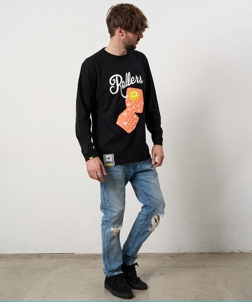 STUD MUFFIN(スタッドマフィン)の「mlt5690- 5.6ozコットン天竺 ROLLERSフォームプリントLS Tシャツ(624-02904)(Tシャツ/カットソー・メンズ・ブラック/アッシュ/チャコールグレー/ホワイト・2/3/4)」の9枚目の写真