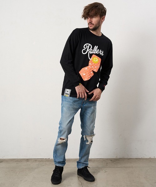 STUD MUFFIN(スタッドマフィン)の「mlt5690- 5.6ozコットン天竺 ROLLERSフォームプリントLS Tシャツ(624-02904)(Tシャツ/カットソー・メンズ・ブラック/アッシュ/チャコールグレー/ホワイト・2/3/4)」の10枚目の写真