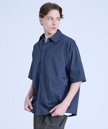 ABAHOUSE（アバハウス）の「ストレッチコットン レギュラーカラー リラックス半袖シャツ   オーバーサイズ（シャツ/ブラウス）」
