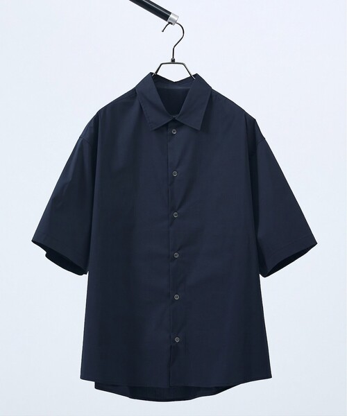 ABAHOUSE（アバハウス）の「ストレッチコットン レギュラーカラー リラックス半袖シャツ / オーバーサイズ（シャツ/ブラウス・メンズ・イエロー系その他/グリーン系その他/ブルー/ネイビー/ホワイト・48/46/44）」の7枚目の写真