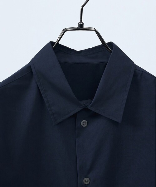 ABAHOUSE（アバハウス）の「ストレッチコットン レギュラーカラー リラックス半袖シャツ / オーバーサイズ（シャツ/ブラウス・メンズ・イエロー系その他/グリーン系その他/ブルー/ネイビー/ホワイト・48/46/44）」の9枚目の写真