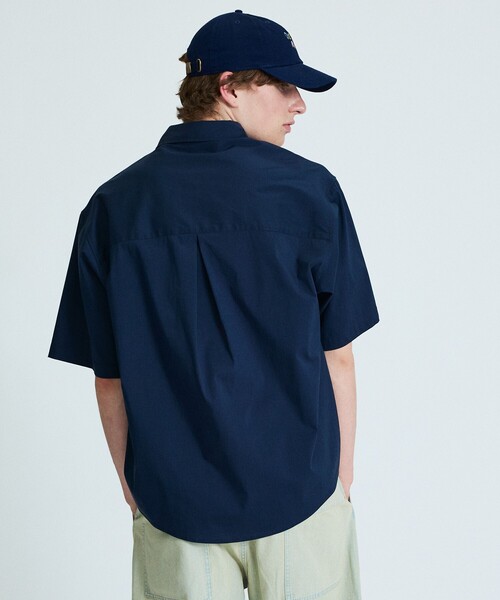 ABAHOUSE（アバハウス）の「ストレッチコットン レギュラーカラー リラックス半袖シャツ / オーバーサイズ（シャツ/ブラウス・メンズ・イエロー系その他/グリーン系その他/ブルー/ネイビー/ホワイト・48/46/44）」の21枚目の写真