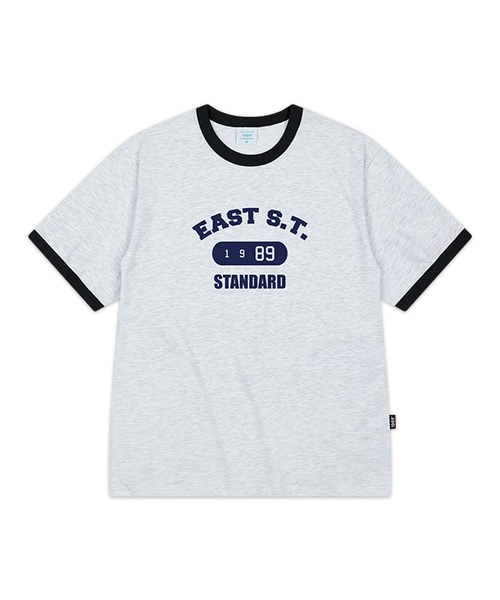 1989STANDARD（1989スタンダード）の「EAST 1989 クールコットンリンガー半袖 (SRSSTD-0253)（Tシャツ/カットソー・メンズ・ブラック/アイボリー/ライトグレー・MEDIUM/LARGE/X-LARGE）」の3枚目の写真