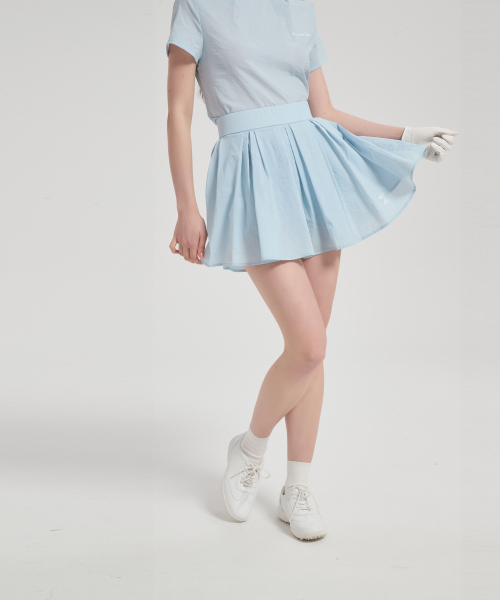 E.PARCA(イパルカ)の「デルフィニウムフレアスカート(スカート・レディース・スカイブルー・SMALL/MEDIUM/X-SMALL/LARGE)」の1枚目の写真