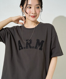 限定展開 ARM レース パッチワーク 刺繍 半袖 Tシャツ