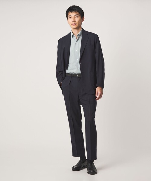 green label relaxing(グリーンレーベルリラクシング)の「ポリエステル ラッカン ギンガムチェック スタンダード スナップ ボタンダウン 半袖 シャツ -ストレッチ・イージーアイロン・吸水速乾-(ビジネスシャツ・メンズ・ダークブラウン/ネイビー/ケリーグリーン・M/S/XL/L)」の9枚目の写真
