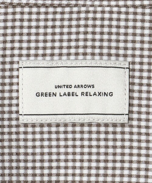 green label relaxing(グリーンレーベルリラクシング)の「ポリエステル ラッカン ギンガムチェック スタンダード スナップ ボタンダウン 半袖 シャツ -ストレッチ・イージーアイロン・吸水速乾-(ビジネスシャツ・メンズ・ダークブラウン/ネイビー/ケリーグリーン・M/S/XL/L)」の18枚目の写真